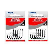 Kit Anzol Pesca Marine Sports Super Chinu Strong Nº 01 2 Cartelas 100 Unidade