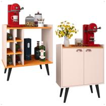 Kit Aparador Adega Porta Garrafas Barzinho Buffet Multiuso 2 Portas Cantinho Café Prateleira Interna Organizadora - Lojas RPM Kit Aparador Adega Porta Garrafas Barzinho Buffet Multiuso 2 Portas Cantinho Café Prateleira Interna Organizadora - Lojas RPM
