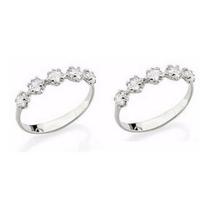 kit aparador de aliança duo flowers em prata 950 kit aparador de aliança duo flowers em prata 950