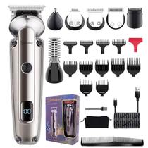 Kit aparador de barba Hatteker 7 em 1 à prova d'água sem fio Kit aparador de barba Hatteker 7 em 1 à prova d'água sem fio