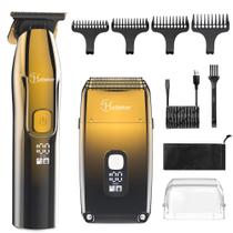 Kit Aparador de Barbeador Elétrico Hatteker 2 em 1 para homens