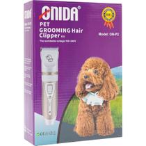 Kit Aparador de Cabelo Onida ON-P2 Bivolt para Animais de Estimacao - Branco/Dourado Kit Aparador de Cabelo Onida ON-P2 Bivolt para Animais de Estimacao - Branco/Dourado