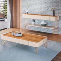 Kit Aparador La Vie com Mesa de Centro Harmony B01 Off White Cinamomo - Lyam Decor Kit Aparador La Vie com Mesa de Centro Harmony B01 Off White Cinamomo - Lyam Decor
