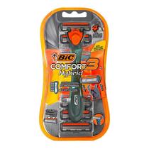 Kit Aparelho de Barbear Bic Comfort 3 Hybrid 1 Aparelho + 6 Refis Kit Aparelho de Barbear Bic Comfort 3 Hybrid 1 Aparelho + 6 Refis