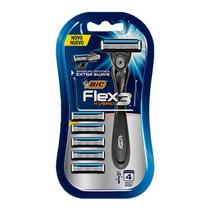 Kit Aparelho de Barbear Bic Flex 3 Hybrid 1 Aparelho + 5 Refis Kit Aparelho de Barbear Bic Flex 3 Hybrid 1 Aparelho + 5 Refis