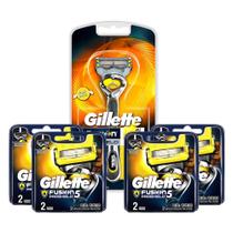 Kit Aparelho de Barbear Gillette Fusion Proshield + 4 Cargas Gillette Aparelho de Barbear Fusion Proshield c/2