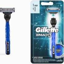Kit Aparelho de Barbear Gillette Mach 3 Liga dos Campeões Recarregável + 1 Cartucho Gillette - GILLETTE DO BRASIL & CIA LTDA