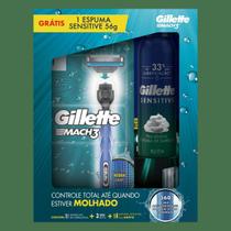 Kit Aparelho De Barbear Gillette Mach3 Acqua Regular 3 Carga