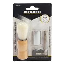 Kit Aparelho De Barbear Retro Antigo Com Pincel e Lâmina - Alfacell