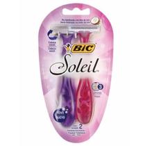 Kit Aparelho De Barbear Soleil Rosa E Roxo Com 6