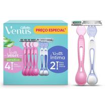 Kit Aparelho de Depilação Venus Suave 4 Unidades + Venus Íntima 2 Unidades Kit Aparelho de Depilação Venus Suave 4 Unidades + Venus Íntima 2 Unidades
