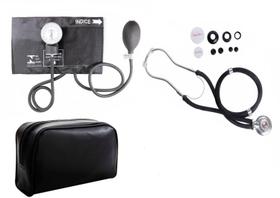 Kit Aparelho De Pressão Com Estetoscópio Rappaport Completo - Preto Kit Aparelho De Pressão Com Estetoscópio Rappaport Completo - Preto