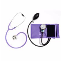 Kit Aparelho de Pressão Esfigmomanômetro e Estetoscópio P.A.Med - Roxo Kit Aparelho de Pressão Esfigmomanômetro e Estetoscópio P.A.Med - Roxo