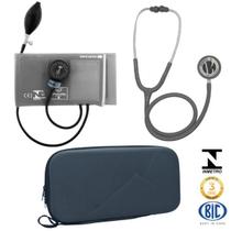 Kit Aparelho de Pressão + Estetoscopio + Case Rigida