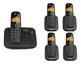 Kit Aparelho de Telefone Fixo de Mesa sem fio Bina e 4 Ramal - Intelbras Kit Aparelho de Telefone Fixo de Mesa sem fio Bina e 4 Ramal - Intelbras