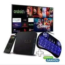 KIT Aparelho Full Box Streaming Converte Tv normal em Smart, Mini Teclado S Fio