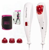 Kit Aparelho Massageador Elétrico Profissional nfravermelho 110v + Cinta Térmica Modeladora