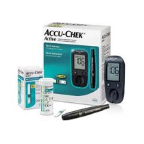 Kit Aparelho Medidor De Glicemia Diabetes Accu-check Active c/ 10 Tiras Reagentes