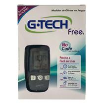 Kit Aparelho Medidor De Glicemia Diabetes G-Tech Free c/ 10 Tiras Reagentes