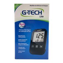 Kit Aparelho Medidor De Glicemia Diabetes G-Tech Lite c/ 10 Tiras Reagentes