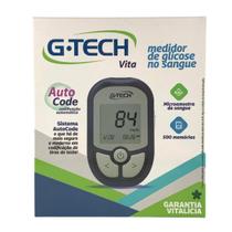 Kit Aparelho Medidor De Glicemia Diabetes G-Tech Vita c/ 10 Tiras Reagentes