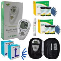 Kit Aparelho Medidor de Glicose Bioland 100 Tiras + 200 Agulhas