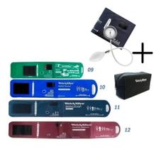 Kit Aparelho Medidor De Pressão Manual Welch Allyn Ds44 + Bracadeiras Nº 9, 10, 11, 12 + Estojo