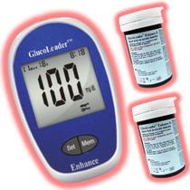 Kit Aparelho Medidor Glicose Glucoleader Enhance + 100 Tiras