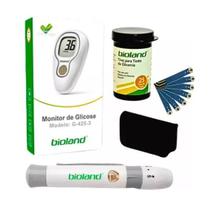Kit Aparelho Medir Glicose Diabetes G425 Completo Bioland