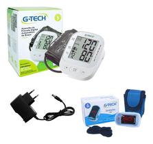 Kit Aparelho Medir Pressão Braço Eletrico + Oximetro G-tech