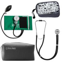 Kit Aparelho Pressao Esfigmo Aneroide Estetoscopio Multilaser Pa Med