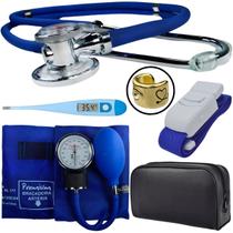 Kit Aparelho Pressao Esfigmomanometro Estetoscopio Rappaport Termometro