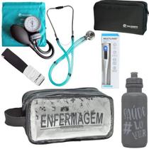 Kit Aparelho Pressão Estetoscópio Transparente Enfermagem Incoterm
