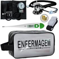 Kit Aparelho Pressão Estetoscópio Transparente Enfermagem Premium