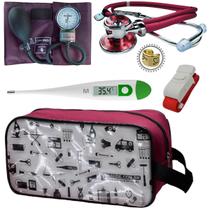 Kit Aparelho Pressão Estetoscópio Transparente Estampado Premium
