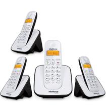 Kit Aparelho Telefone Sem Fio 3 Ramal Bina Alcance 50 a 300M Kit Aparelho Telefone Sem Fio 3 Ramal Bina Alcance 50 a 300M