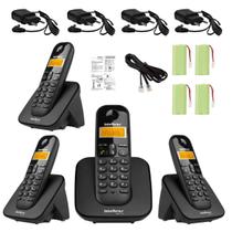 Kit Aparelho Telefone Sem Fio 3 Ramal Bina Alcance 50 A 300M