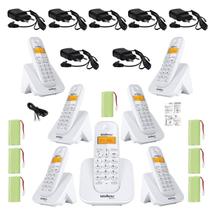 Kit Aparelho Telefone Sem Fio 6 Ramal Bina Alcance 50 a 300M Kit Aparelho Telefone Sem Fio 6 Ramal Bina Alcance 50 a 300M