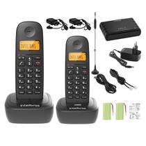 Kit Aparelho Telefone Sem Fio Bina Gsm 3G Com Ramal Incluso