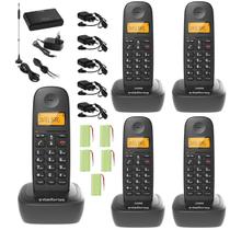 Kit Aparelho Telefone Sem Fio Bina GSM 3G e 4 Ramal Incluso