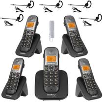 Kit Aparelho Telefone sem fio TS 5120 Bina 4 Ramal e Headset