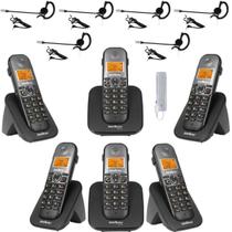 Kit Aparelho Telefone sem fio TS 5120 Bina 5 Ramal e Headset