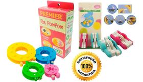 Kit Aparelhos Fazer Faz Enrolar Tear Lã Pompom 2cm A 9cm.