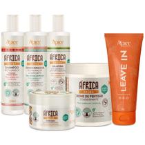 Kit Apice África Baobá 6 Itens Tratamento Capilar Linha Completa Cabelo + Leave In Condicionante Kit Apice África Baobá 6 Itens Tratamento Capilar Linha Completa Cabelo + Leave In Condicionante