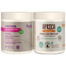 Kit Apice Ativador Cachos + Creme De Pentear Africa Baoba Tratamento Capilar Curvaturas Vegano Kit Apice Ativador Cachos + Creme De Pentear Africa Baoba Tratamento Capilar Curvaturas Vegano