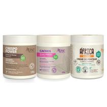 Kit Apice Ativador de Cachos 500g, Creme de Pentear África Baoba e Crespo Power 500g cada - 3 itens - Apse