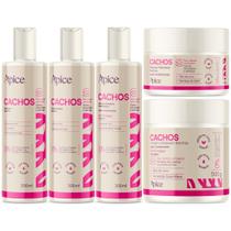 Kit Apice Cachos 5 Itens Tratamento Capilar Completo Cabelo Vegano Higienização Nova Fragrância