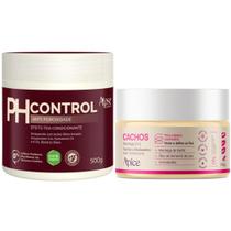 Kit Ápice Cachos Manteiga + Mascara Ph Control Tratamento Anti Porosidade Condicionante Vegano 500g