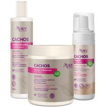 Kit Apice Cachos Nutritivo Gelatina 300ml Mousse 210ml Ativador Modelador 500g Kit Apice Cachos Nutritivo Gelatina 300ml Mousse 210ml Ativador Modelador 500g
