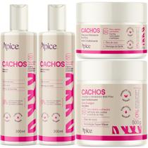 Kit Apice Cachos Nutritivo Novo Shampoo 300ml Condicionador 300ml Ativador Modelador 500g Máscara 300g Kit Apice Cachos Nutritivo Novo Shampoo 300ml Condicionador 300ml Ativador Modelador 500g Máscara 300g